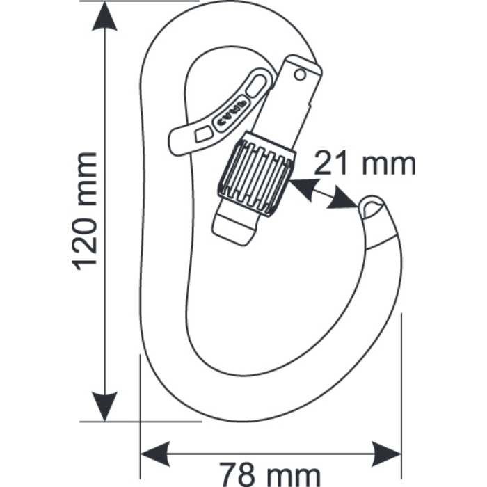 Camp Atom Belay Lock Carabiner