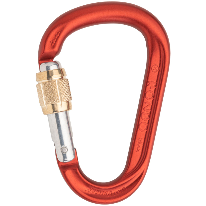 Austri Alpin HMS Rondo GI Screwlock Brass Sleeve Carabiner