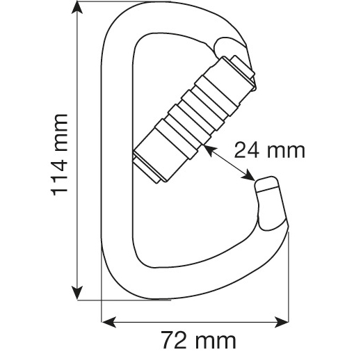 CAMP Steel D Pro 3Lock Carabiner