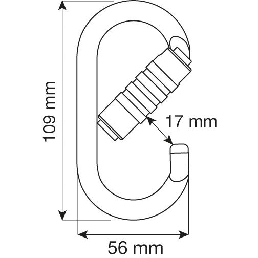 CAMP Steel Oval Pro 3Lock Carabiner