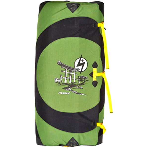 Flashed Temple Green Close Front View in Yellow Handle